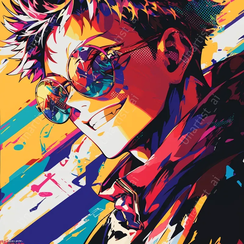 Dynamic Jujutsu Kaisen Pop Art Portraits