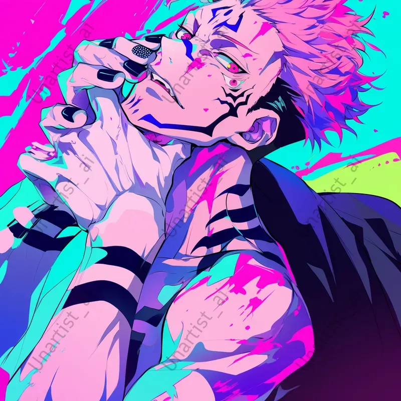 Dynamic Jujutsu Kaisen Pop Art Portraits