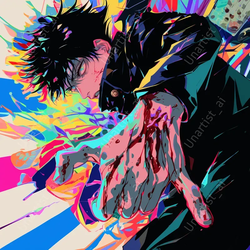 Dynamic Jujutsu Kaisen Pop Art Portraits