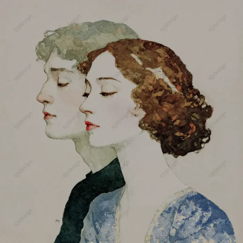 Nostalgic Cameo Portrait Art