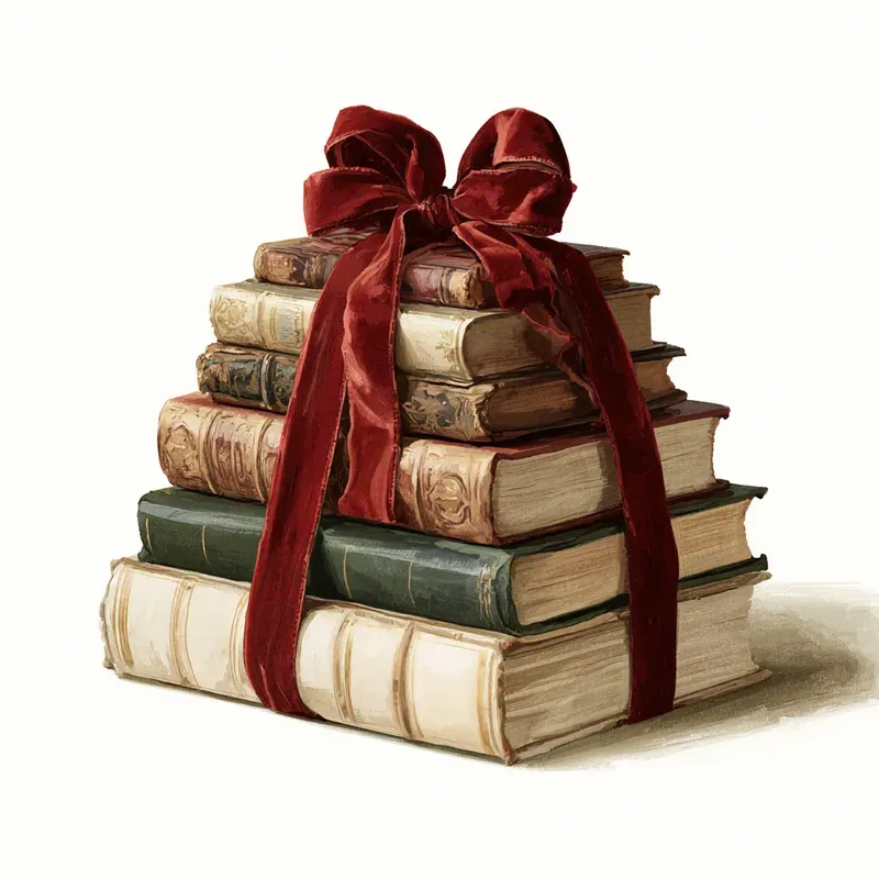 Christmas Book Lover Ornament Cliparts