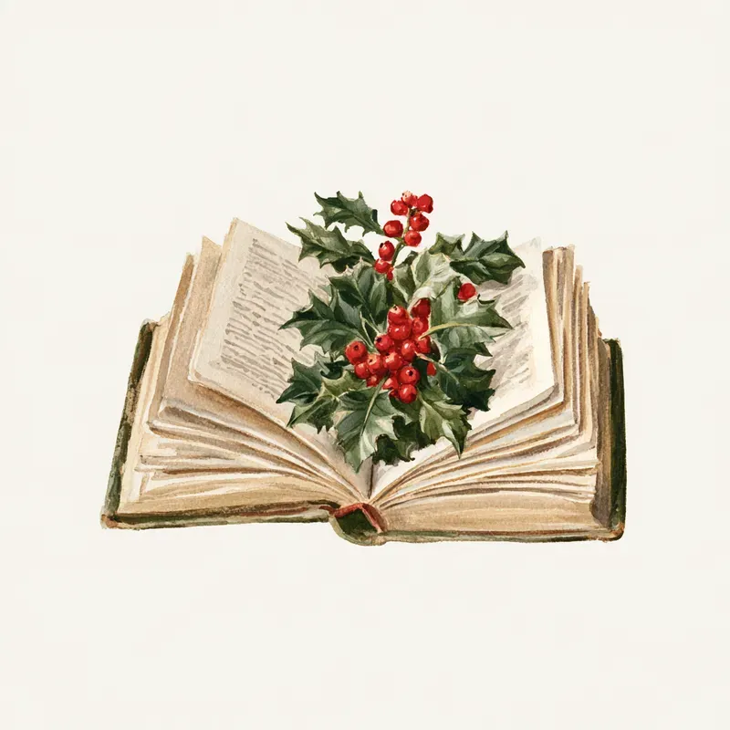 Christmas Book Lover Ornament Cliparts