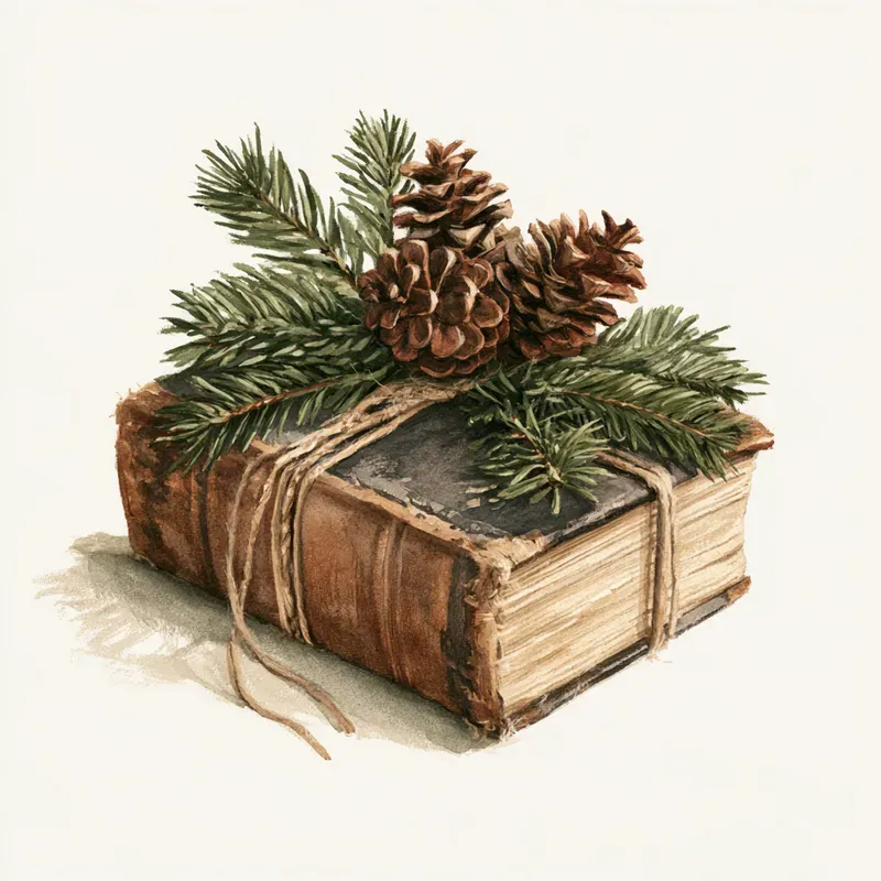 Christmas Book Lover Ornament Cliparts