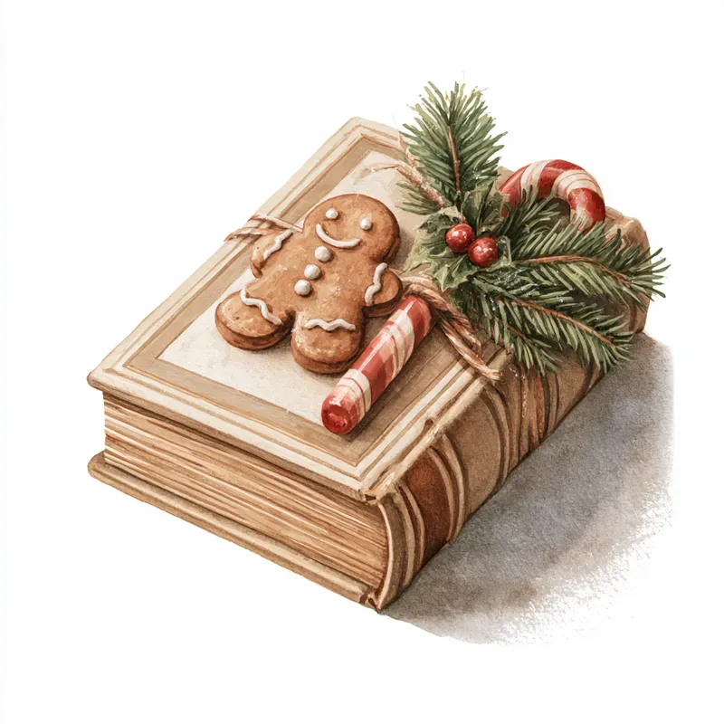 Christmas Book Lover Ornament Cliparts