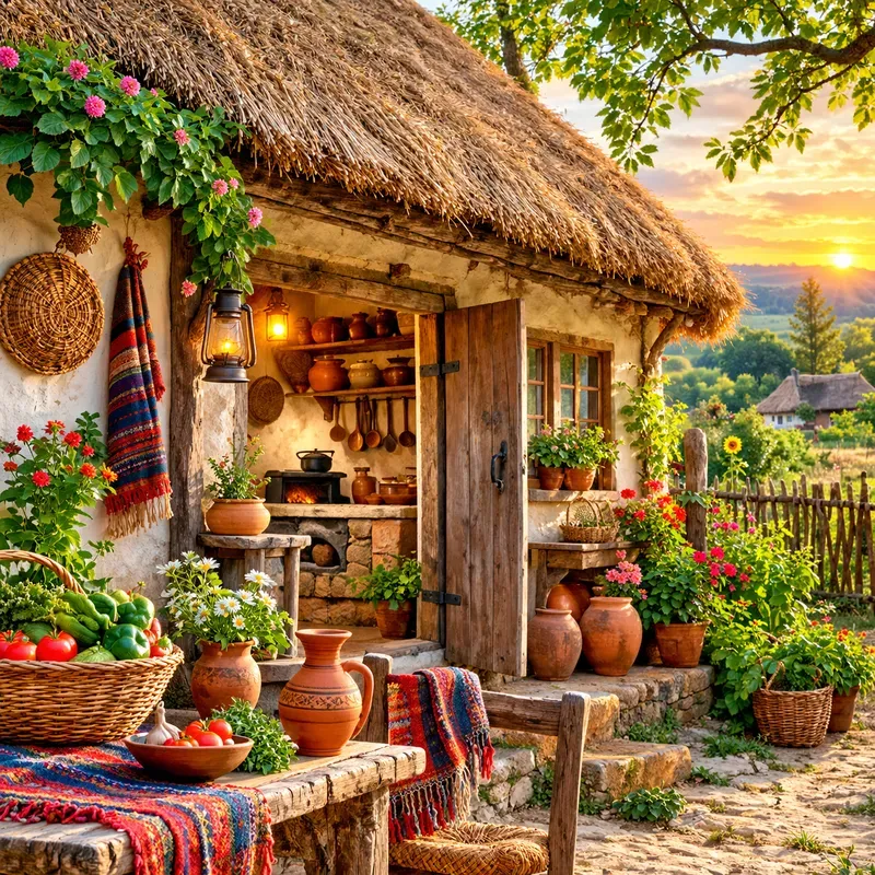 Rustic Village Life Heritage