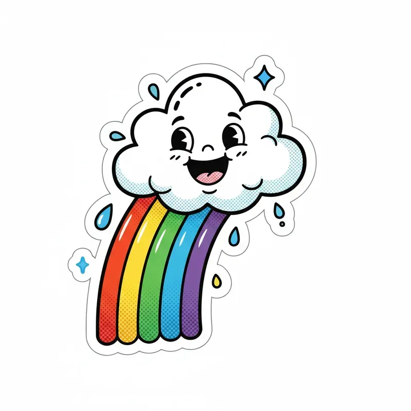 Cute Playful And Colorful Stickers