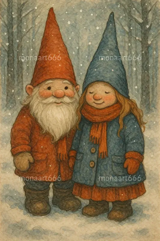 Whimsical Winter Storybook Characters