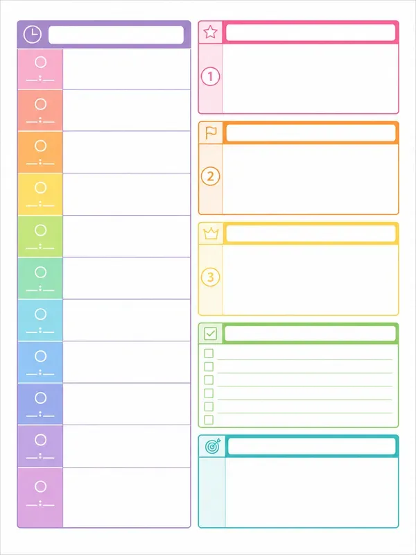 Adhd Color Block Planner Kits