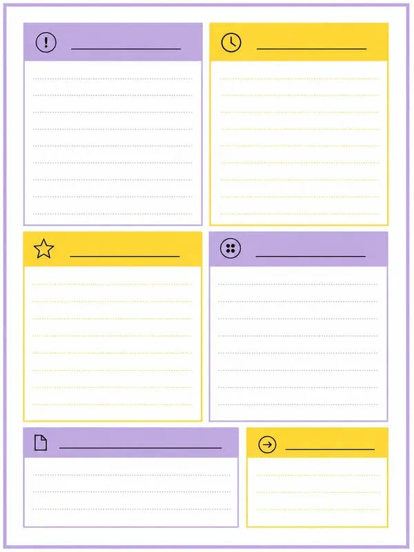 Adhd Color Block Planner Kits