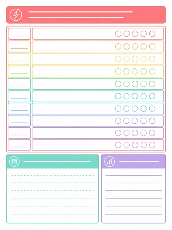 Adhd Color Block Planner Kits