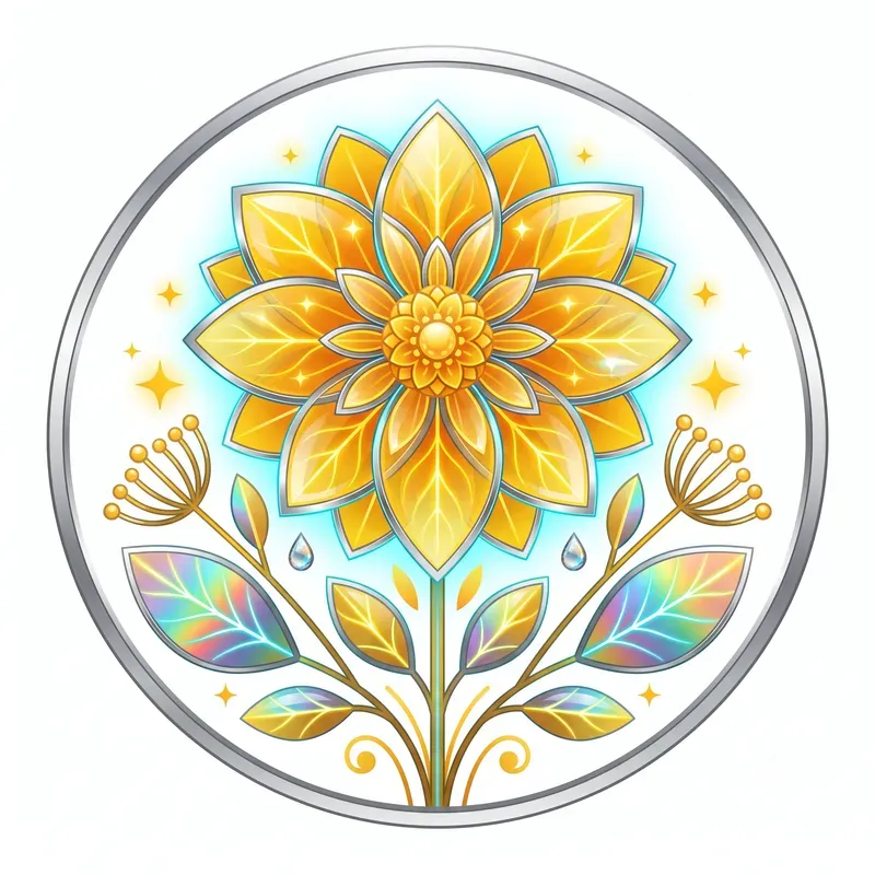 Neon Crystal Summer Flora Emblems