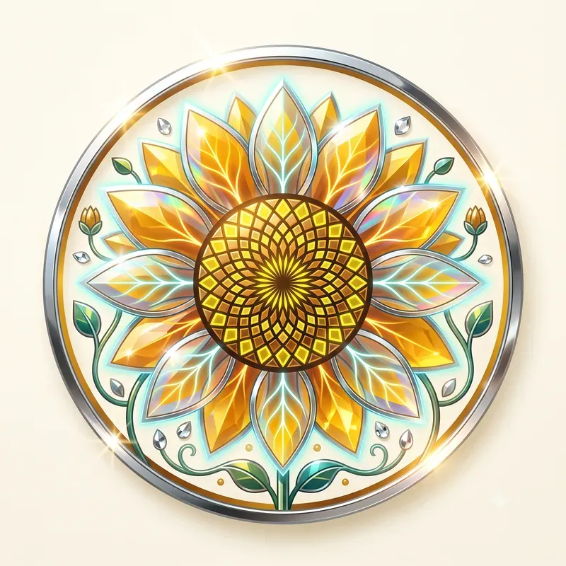 Neon Crystal Summer Flora Emblems