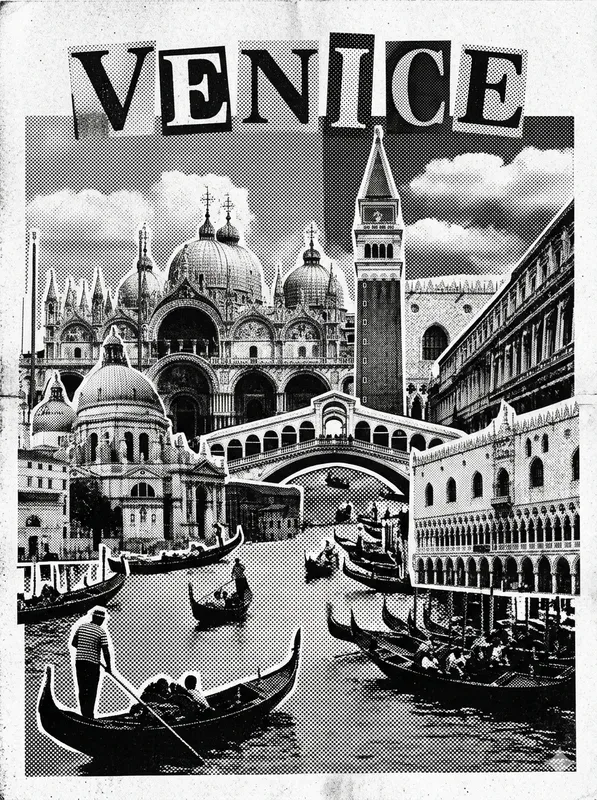 Highcontrast Halftone Travel Posters