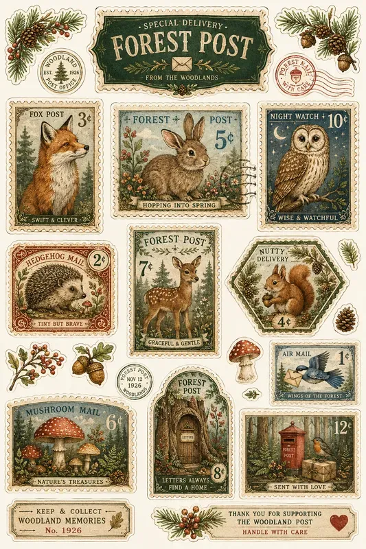 Vintage Postage Sticker Generator