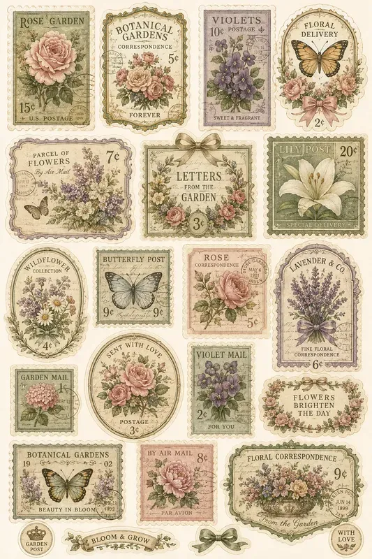Vintage Postage Sticker Generator