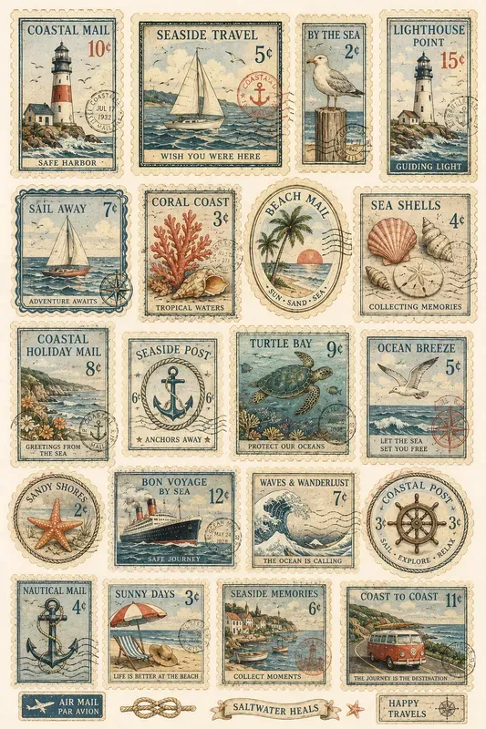 Vintage Postage Sticker Generator