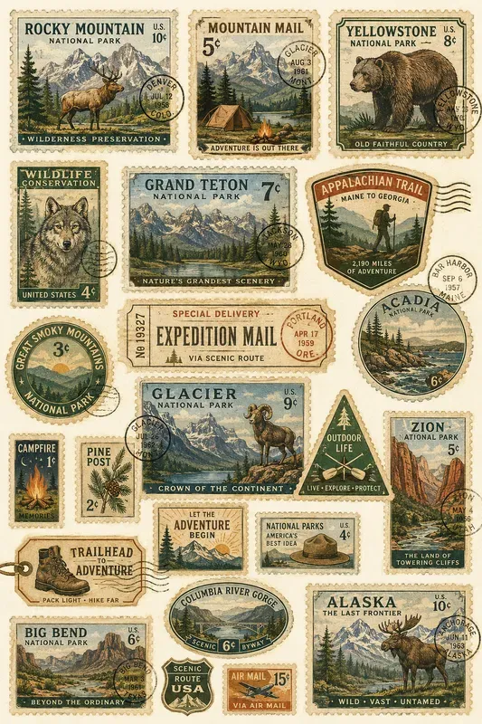 Vintage Postage Sticker Generator