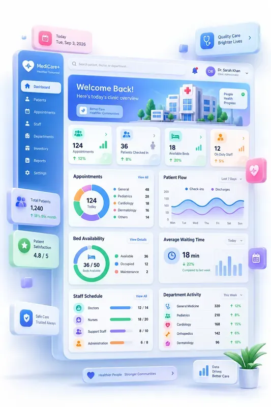 3D Neumorphic Dashboard UI Collections