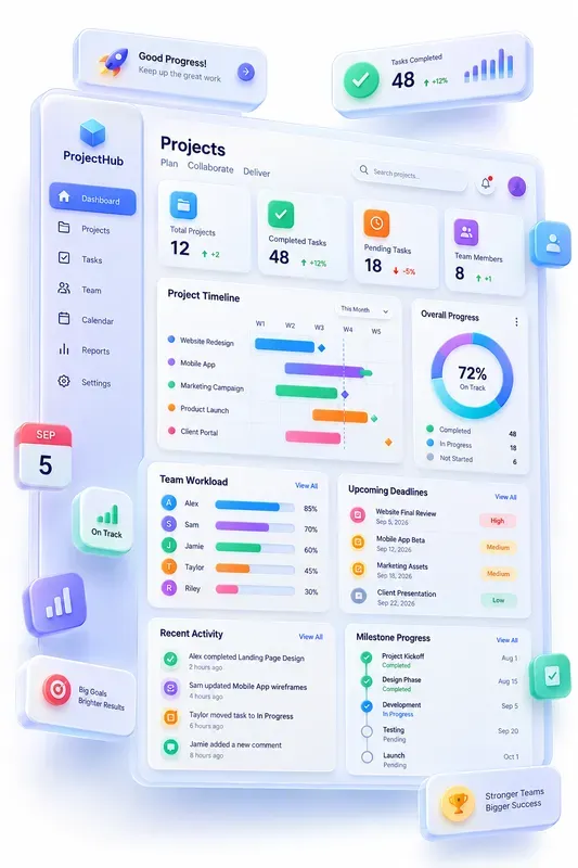 3D Neumorphic Dashboard UI Collections