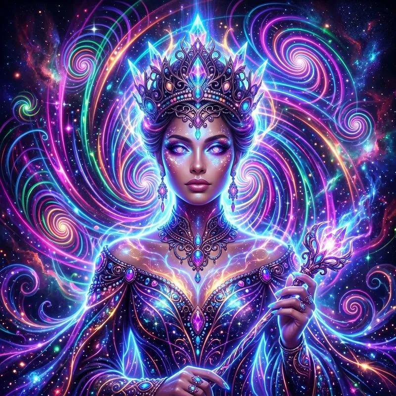 Hypnotic Spiral Character Art