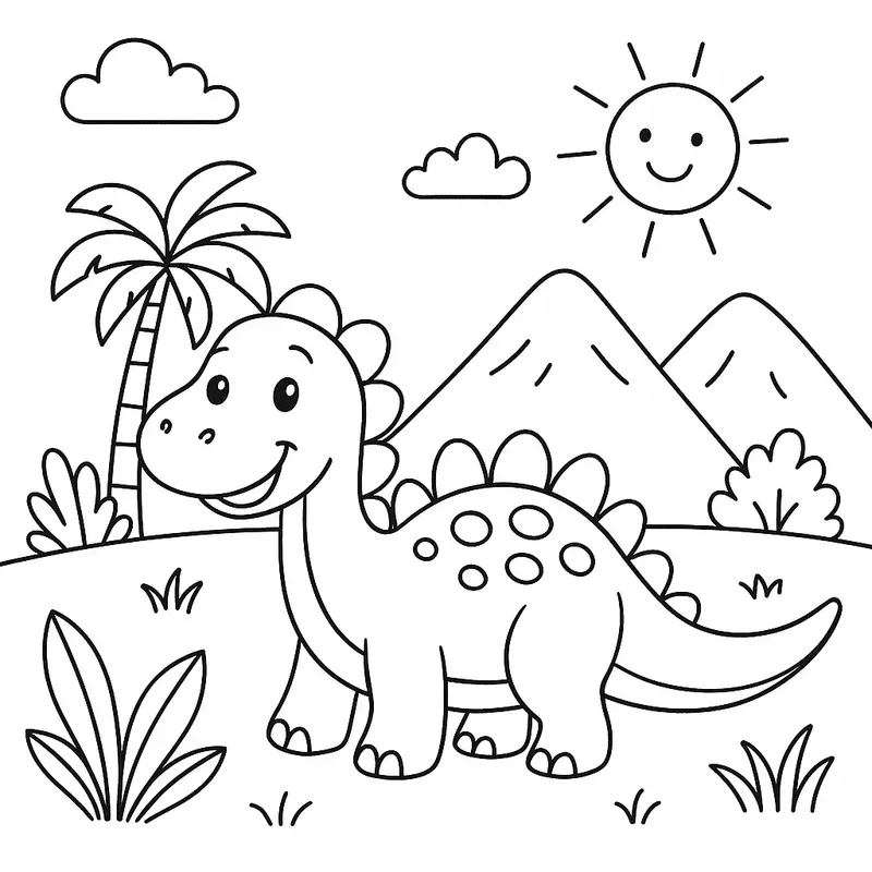 Cartoon Animal Coloring Book Pages