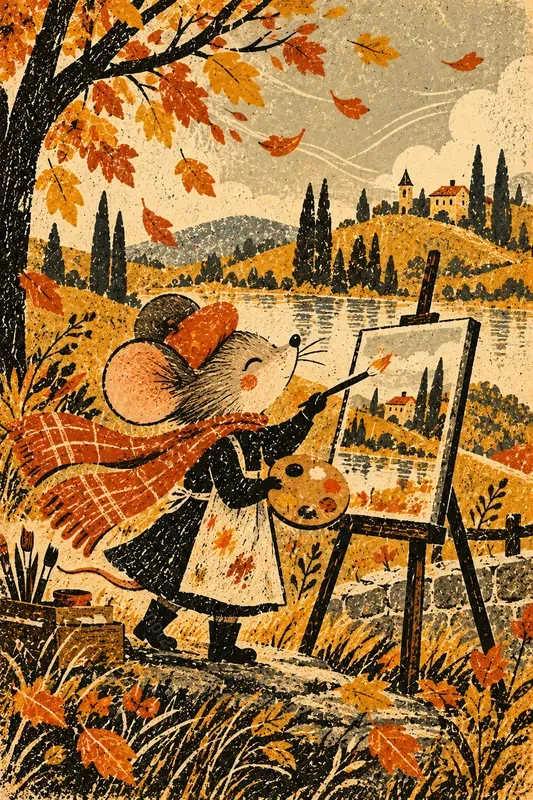 Whimsical Vintage Print Characters