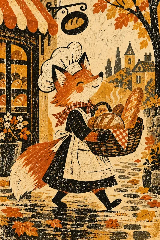 Whimsical Vintage Print Characters