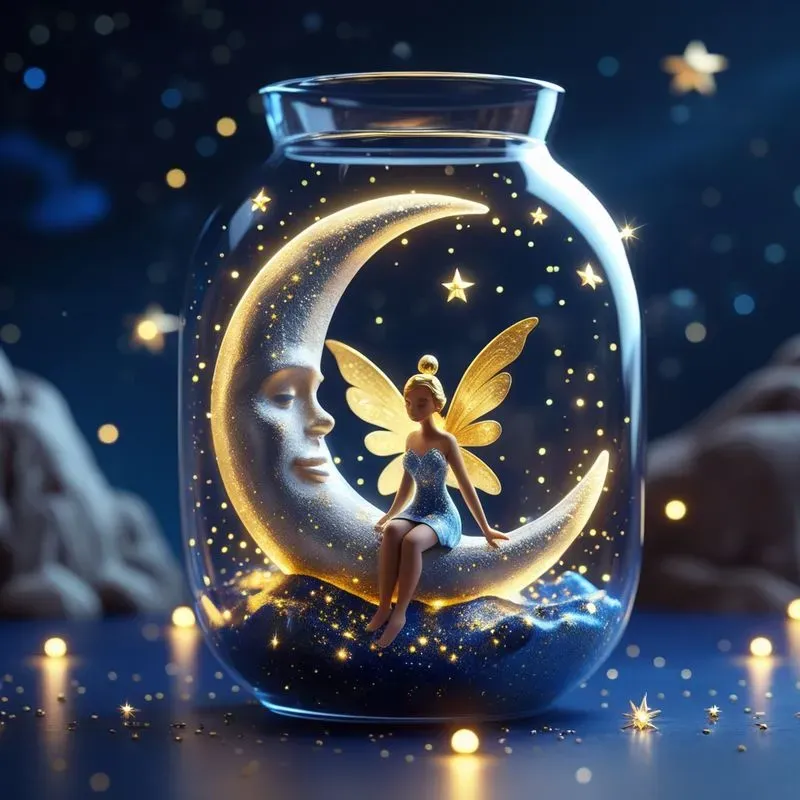 Magical 3D Fairy Miniature World Jars