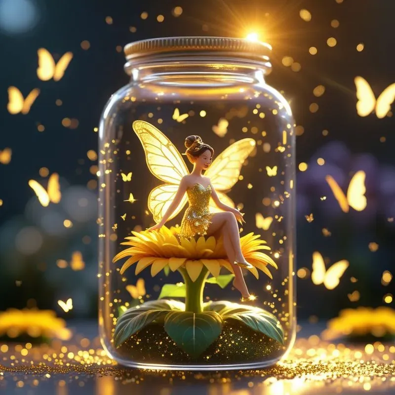 Magical 3D Fairy Miniature World Jars