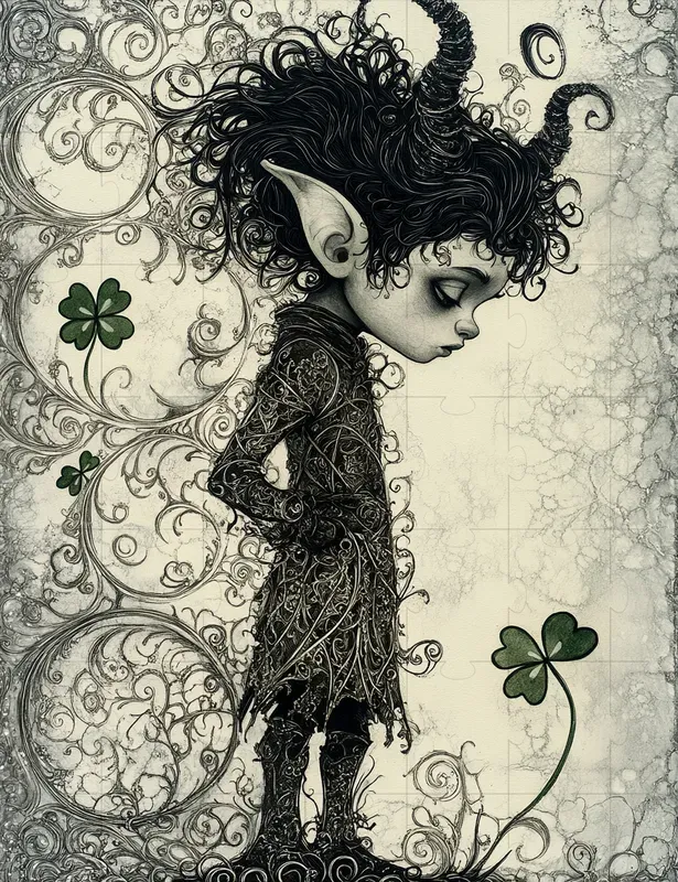 Monochrome St Patricks Day Scrapbooking