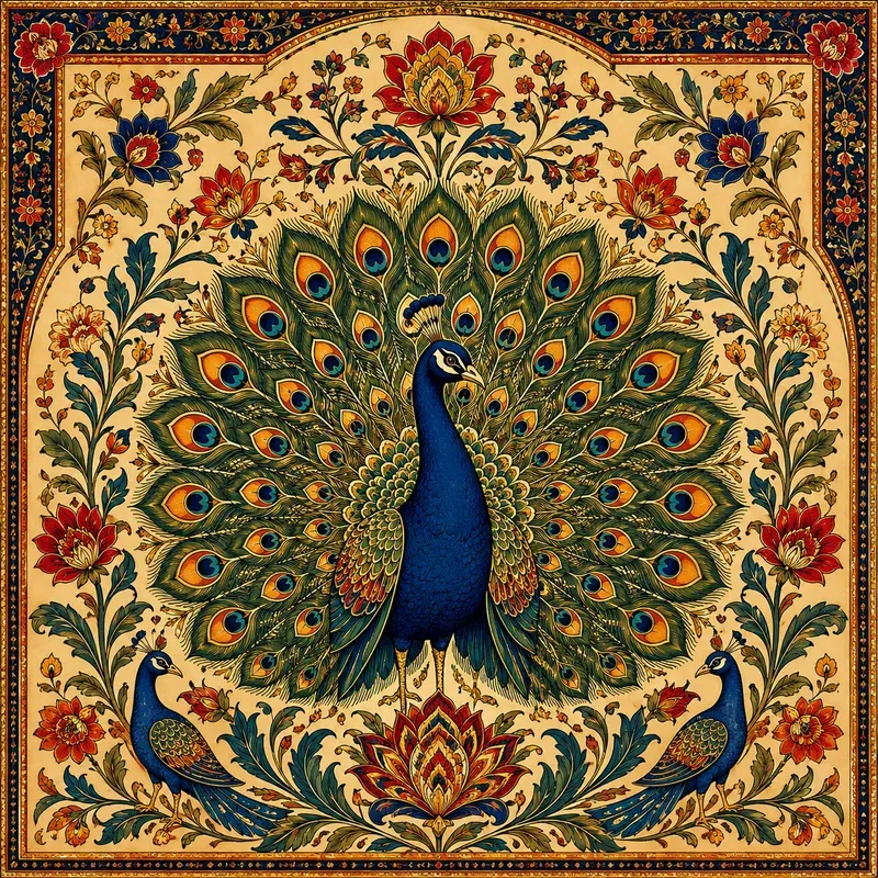 Folk Floral Insect Art