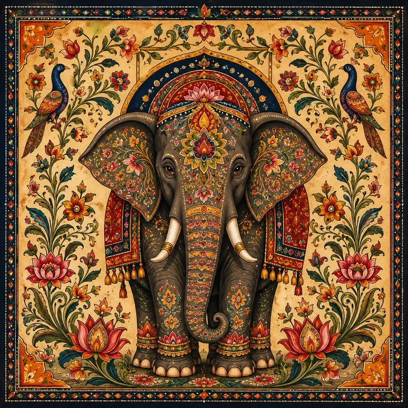 Folk Floral Insect Art