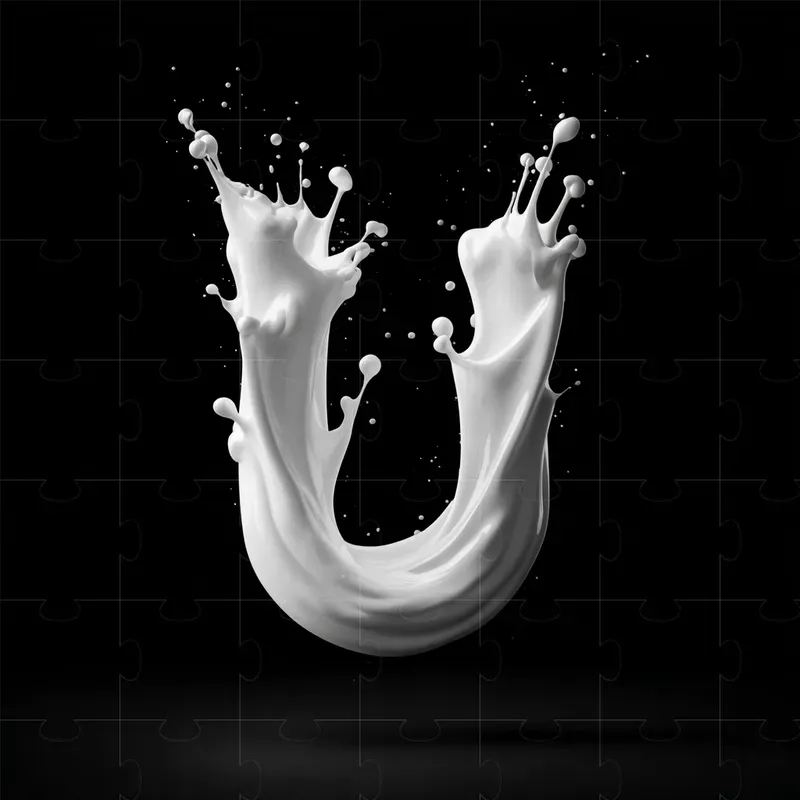 Milk Splash Typography Letter Logos