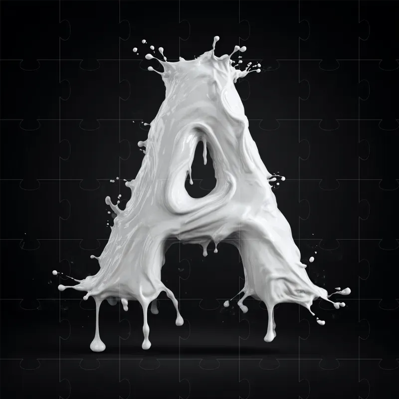 Milk Splash Typography Letter Logos