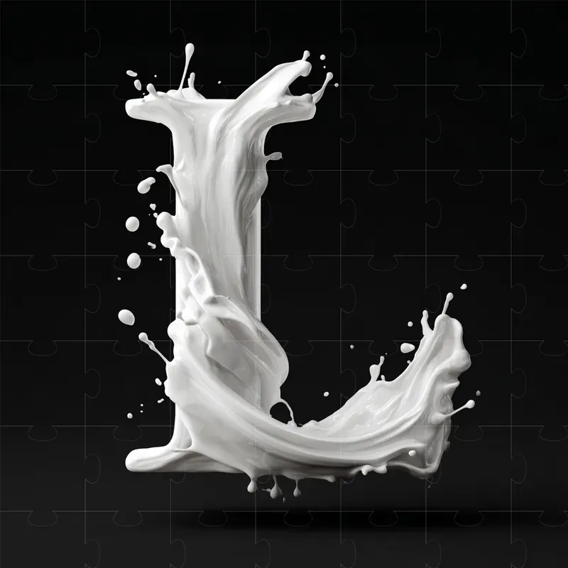 Milk Splash Typography Letter Logos