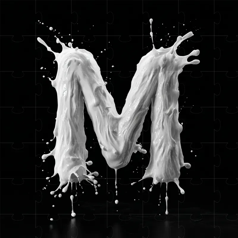 Milk Splash Typography Letter Logos