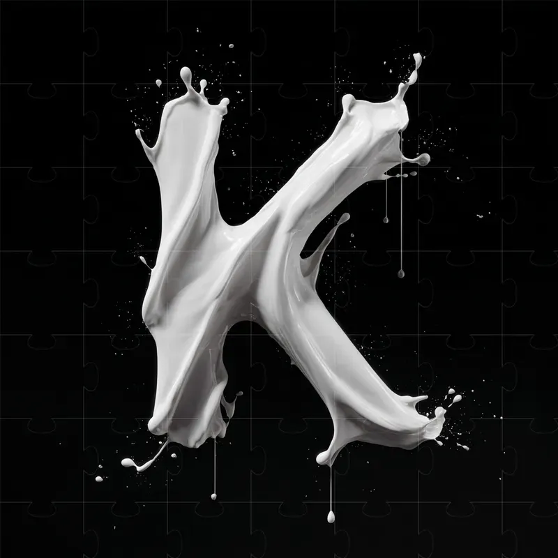 Milk Splash Typography Letter Logos