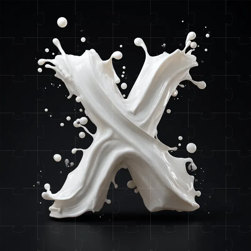 Milk Splash Typography Letter Logos