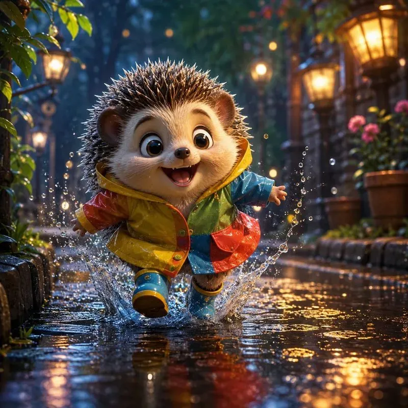 Whimsical Rainy Character Adventures