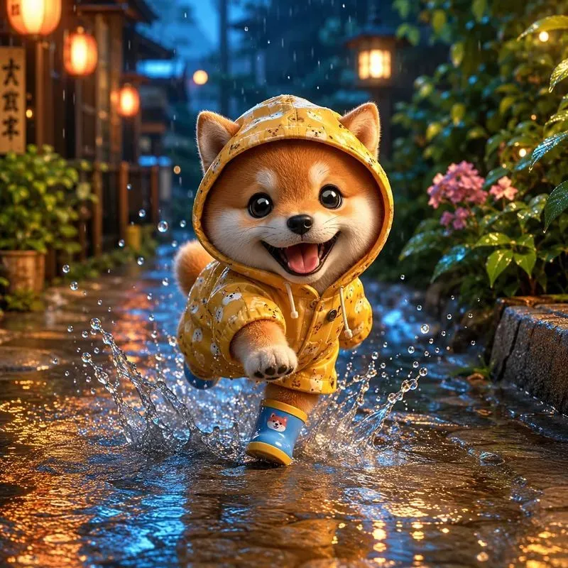 Whimsical Rainy Character Adventures