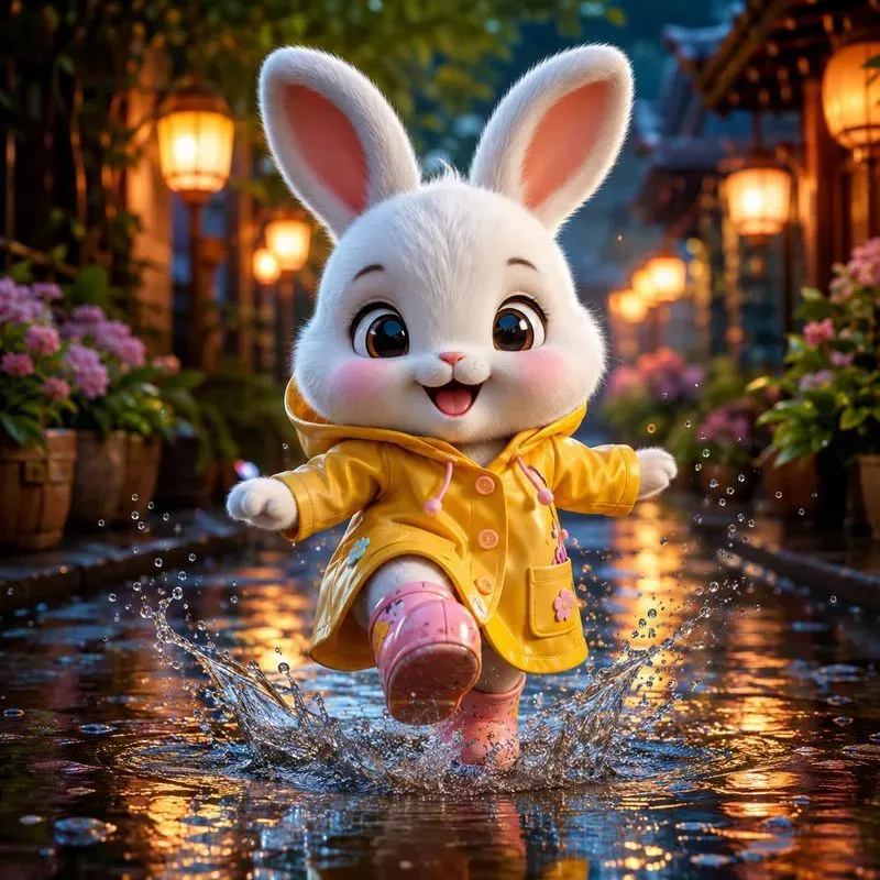 Whimsical Rainy Character Adventures
