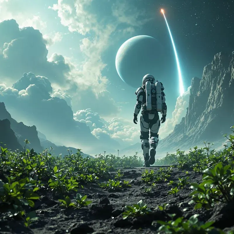 Epic Space Scenes In Alien Landscapes