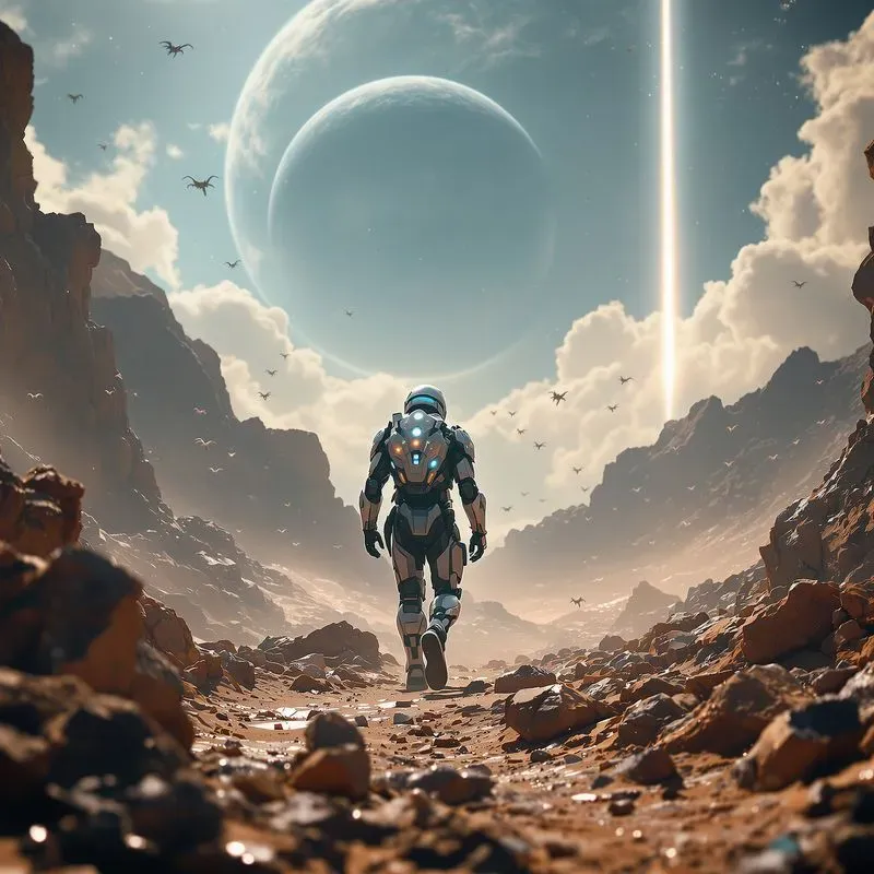 Epic Space Scenes In Alien Landscapes