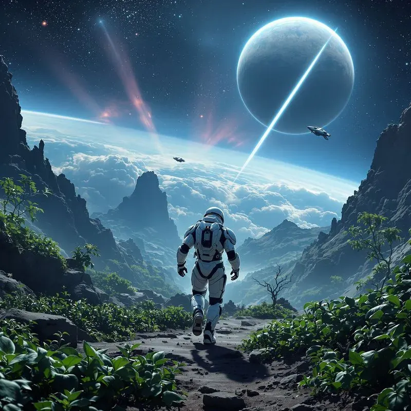 Epic Space Scenes In Alien Landscapes