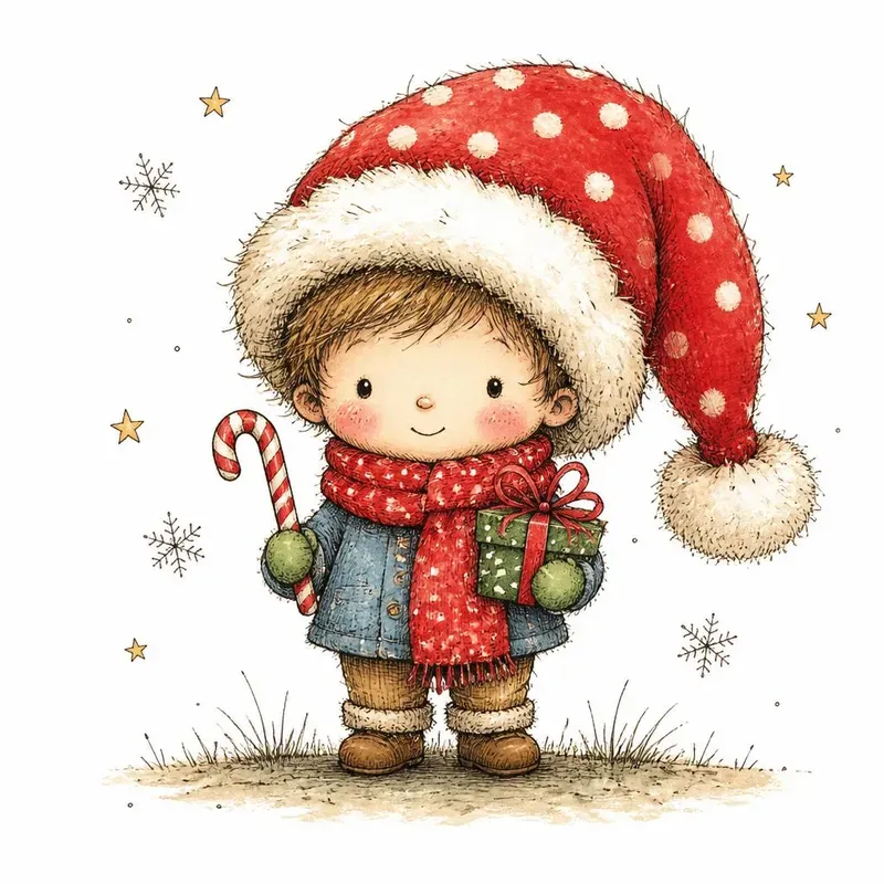Whimsical Christmas Logo Clipart Sets