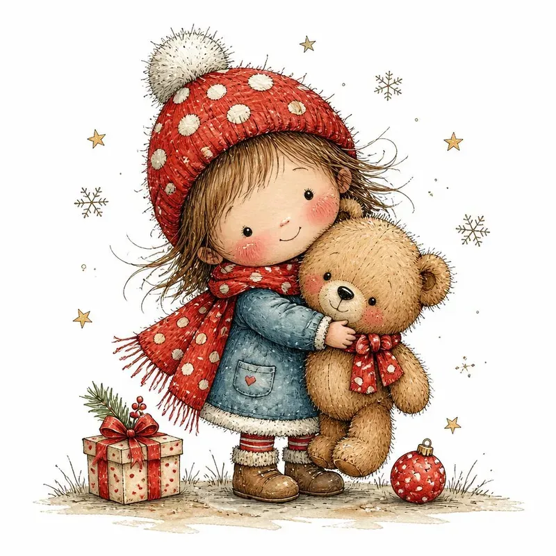 Whimsical Christmas Logo Clipart Sets
