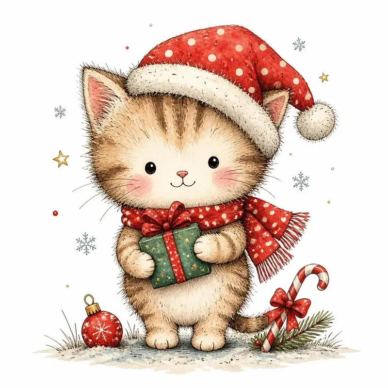 Whimsical Christmas Logo Clipart Sets