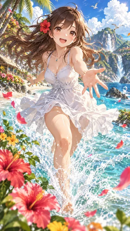 Vibrant Anime Summer Adventure Scenes Gen