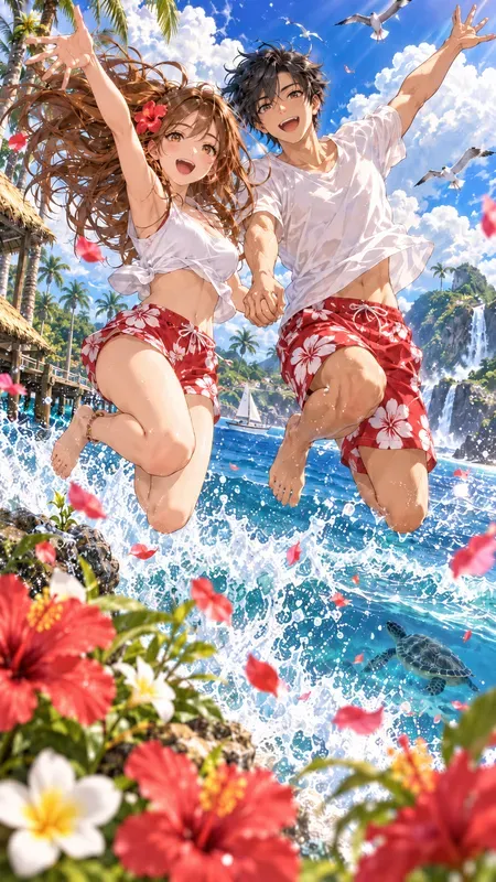 Vibrant Anime Summer Adventure Scenes Gen