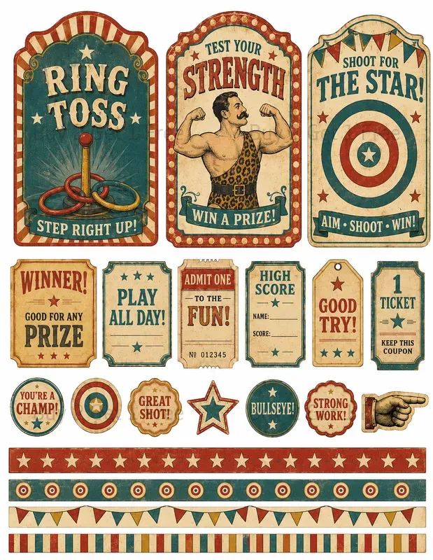 Themed Game Activity Ephemera Sheets